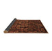 Sideview of Abstract Brown Modern Rug, abs468brn