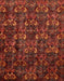 Machine Washable Abstract Dark Red Rug, wshabs468