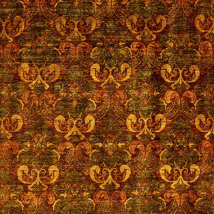 Machine Washable Abstract Yellow Modern Rug, wshabs468yw