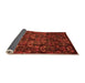 Sideview of Abstract Orange Modern Rug, abs468org