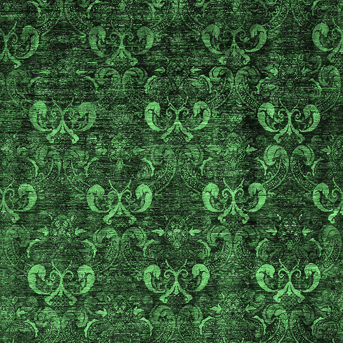 Machine Washable Abstract Emerald Green Modern Area Rugs, wshabs468emgrn