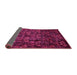 Sideview of Abstract Pink Modern Rug, abs468pnk