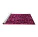 Sideview of Machine Washable Abstract Pink Modern Rug, wshabs468pnk