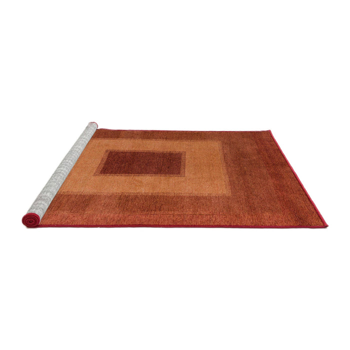 Sideview of Machine Washable Abstract Red Rug, wshabs4690