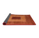 Sideview of Abstract Red Modern Rug, abs4690