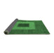 Sideview of Abstract Emerald Green Modern Rug, abs4690emgrn