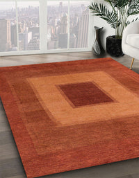 Abstract Red Modern Rug, abs4690