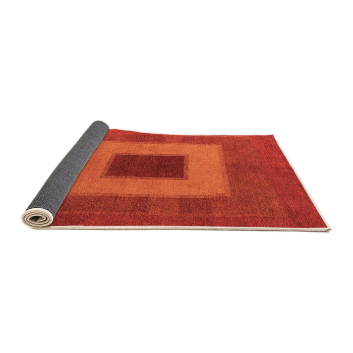 Sideview of Abstract Orange Modern Rug, abs4690org