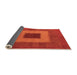 Sideview of Abstract Orange Modern Rug, abs4690org