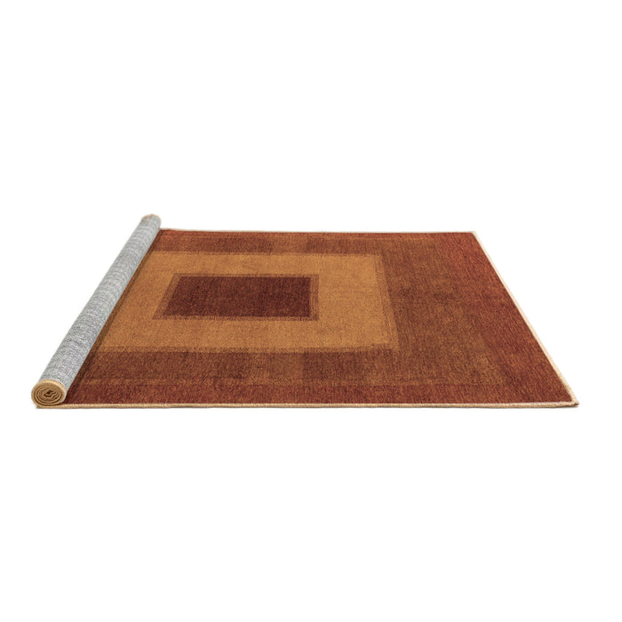 Sideview of Machine Washable Abstract Brown Modern Rug, wshabs4690brn