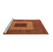 Sideview of Machine Washable Abstract Brown Modern Rug, wshabs4690brn