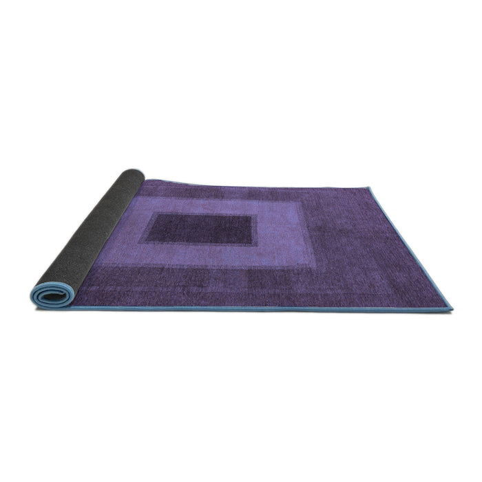 Sideview of Abstract Blue Modern Rug, abs4690blu