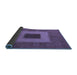 Sideview of Abstract Blue Modern Rug, abs4690blu