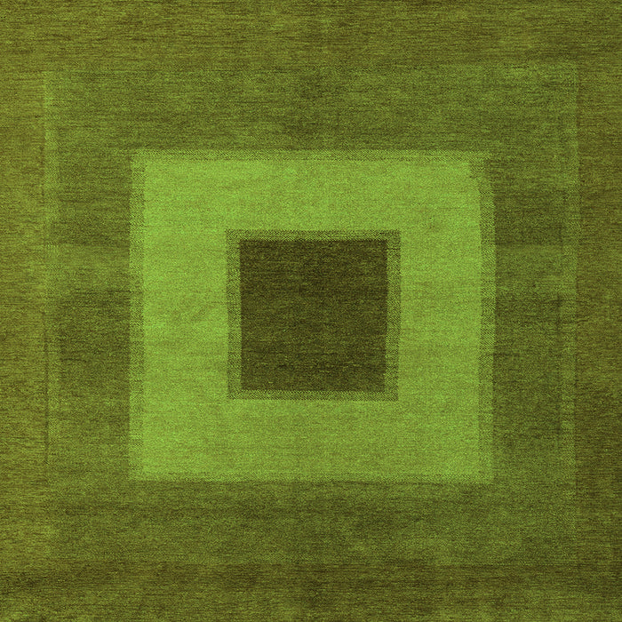 Square Abstract Green Modern Rug, abs4690grn