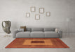 Machine Washable Abstract Brown Modern Rug in a Living Room,, wshabs4690brn