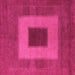 Square Abstract Pink Modern Rug, abs4690pnk