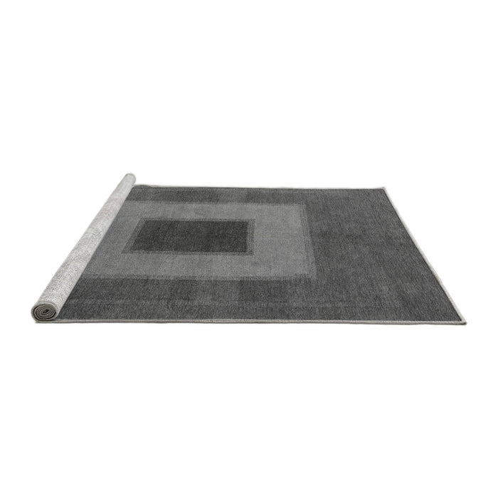 Sideview of Machine Washable Abstract Gray Modern Rug, wshabs4690gry