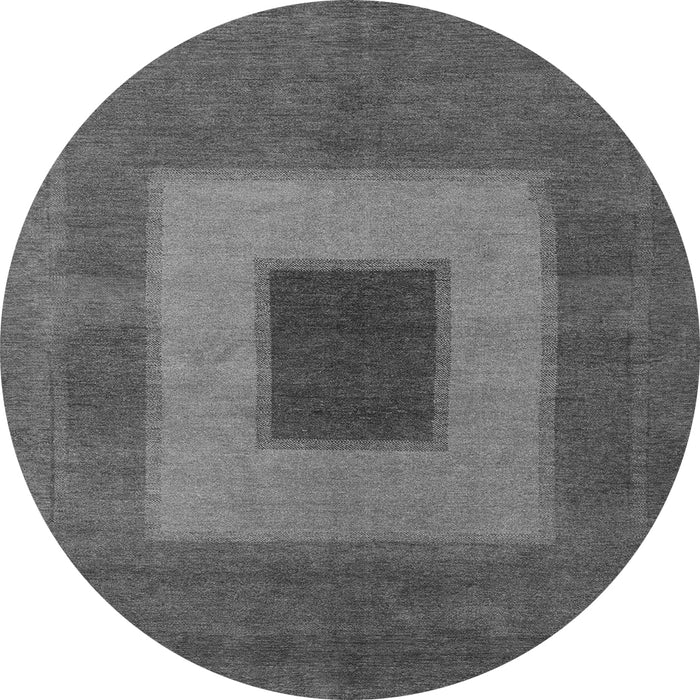 Round Machine Washable Abstract Gray Modern Rug, wshabs4690gry