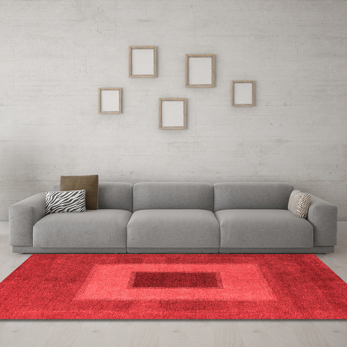 Modern Red Washable Rugs