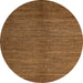 Round Abstract Red Brown Modern Rug, abs4691