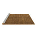 Sideview of Machine Washable Abstract Brown Modern Rug, wshabs4691brn