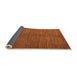 Sideview of Abstract Orange Modern Rug, abs4691org