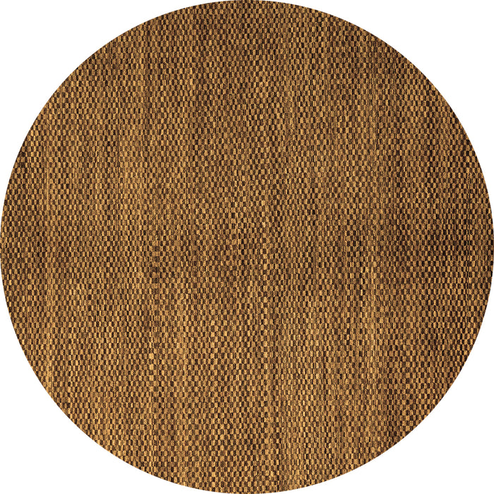 Round Abstract Brown Modern Rug, abs4691brn