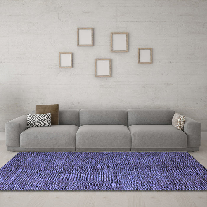 Machine Washable Abstract Blue Modern Rug in a Living Room, wshabs4691blu