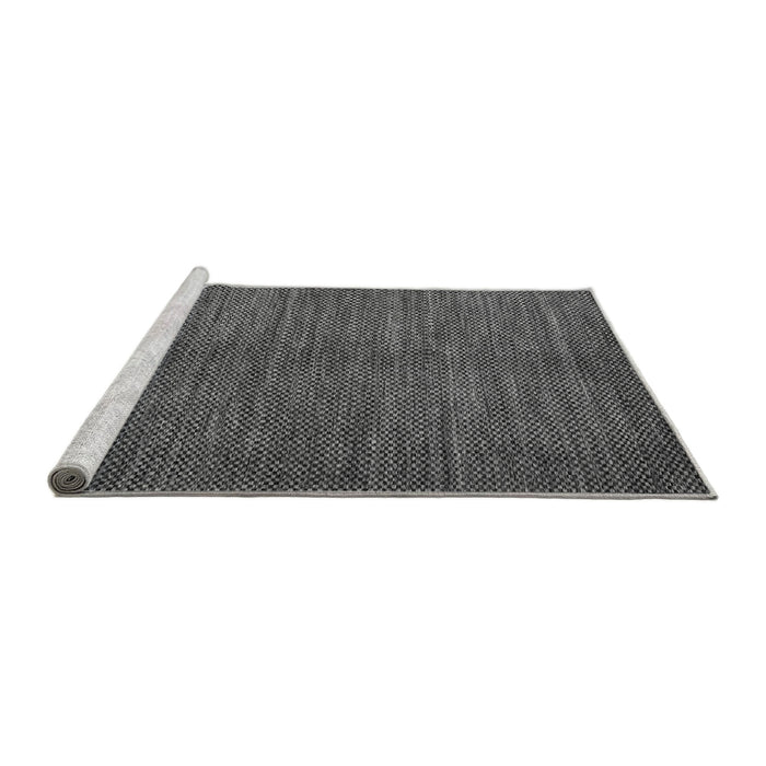 Sideview of Machine Washable Abstract Gray Modern Rug, wshabs4691gry