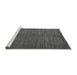 Sideview of Machine Washable Abstract Gray Modern Rug, wshabs4691gry