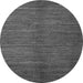 Round Machine Washable Abstract Gray Modern Rug, wshabs4691gry