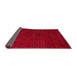 Sideview of Abstract Red Modern Rug, abs4692