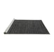 Sideview of Machine Washable Abstract Gray Modern Rug, wshabs4692gry