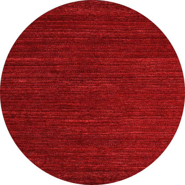 Round Machine Washable Abstract Orange Modern Area Rugs, wshabs4692org