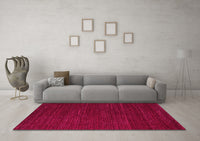 Machine Washable Abstract Pink Modern Rug, wshabs4692pnk