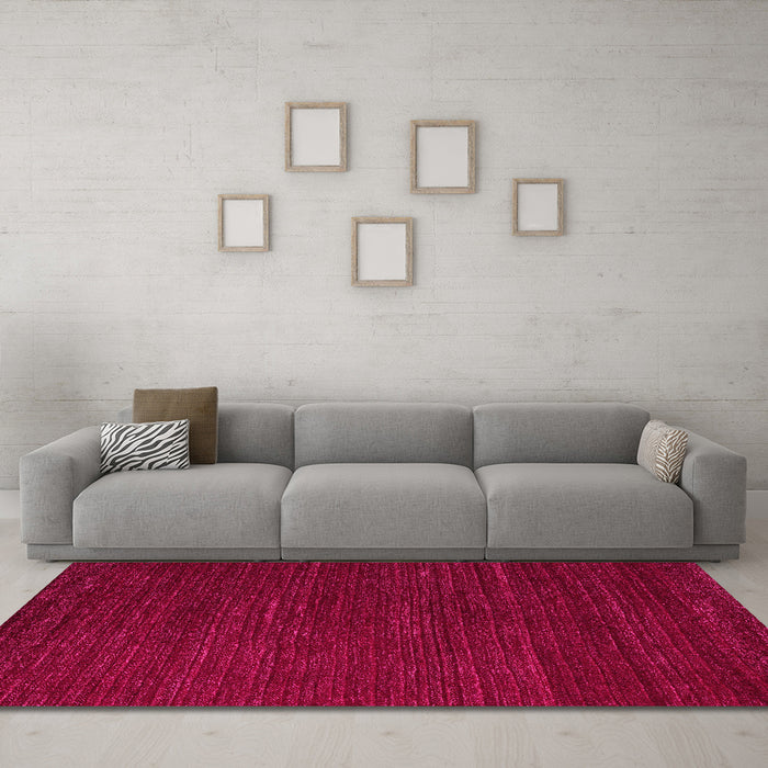 Machine Washable Abstract Pink Modern Rug in a Living Room, wshabs4692pnk