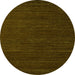 Round Machine Washable Abstract Green Modern Area Rugs, wshabs4692grn