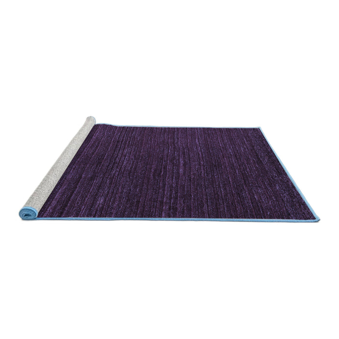 Sideview of Machine Washable Abstract Blue Modern Rug, wshabs4692blu