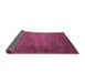 Sideview of Abstract Purple Modern Rug, abs4693pur