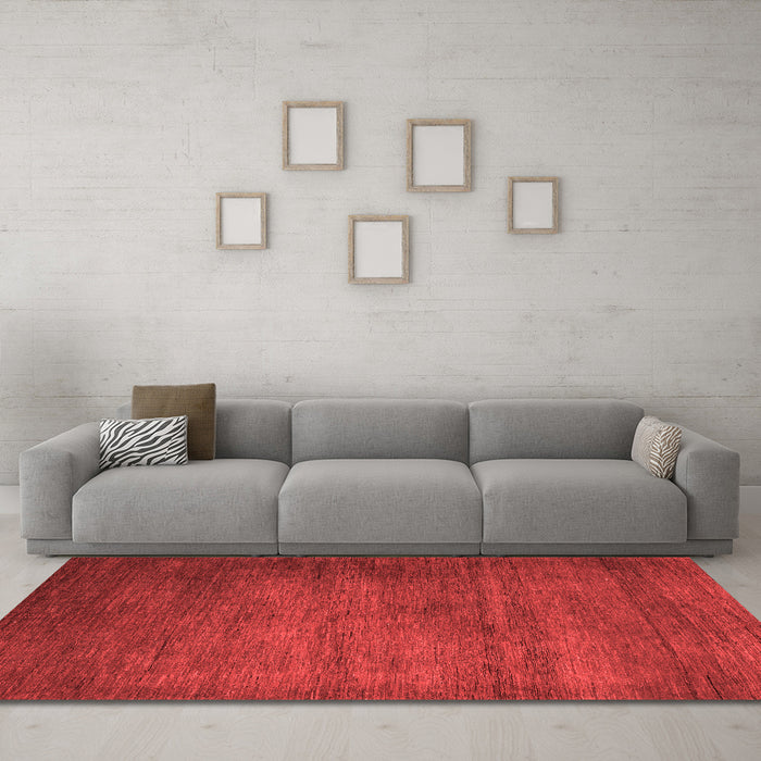 Modern Red Washable Rugs