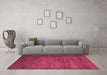 Machine Washable Abstract Pink Modern Rug in a Living Room, wshabs4693pnk