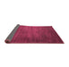 Sideview of Abstract Pink Modern Rug, abs4693pnk