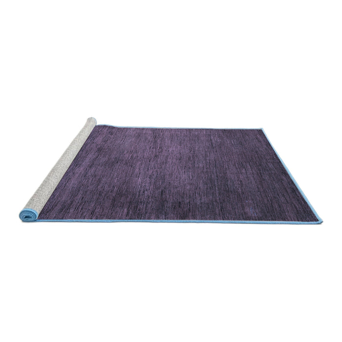 Sideview of Machine Washable Abstract Blue Modern Rug, wshabs4693blu
