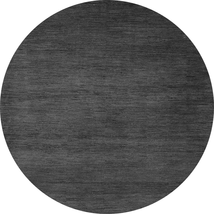 Round Machine Washable Abstract Gray Modern Rug, wshabs4693gry