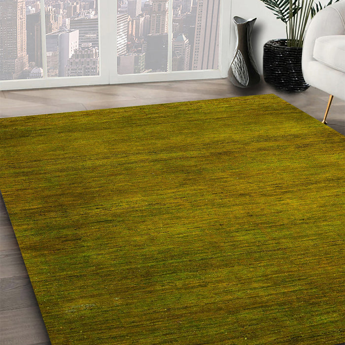 Machine Washable Abstract Dark Golden Brown Rug in a Family Room, wshabs4693
