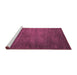 Sideview of Machine Washable Abstract Purple Modern Area Rugs, wshabs4693pur