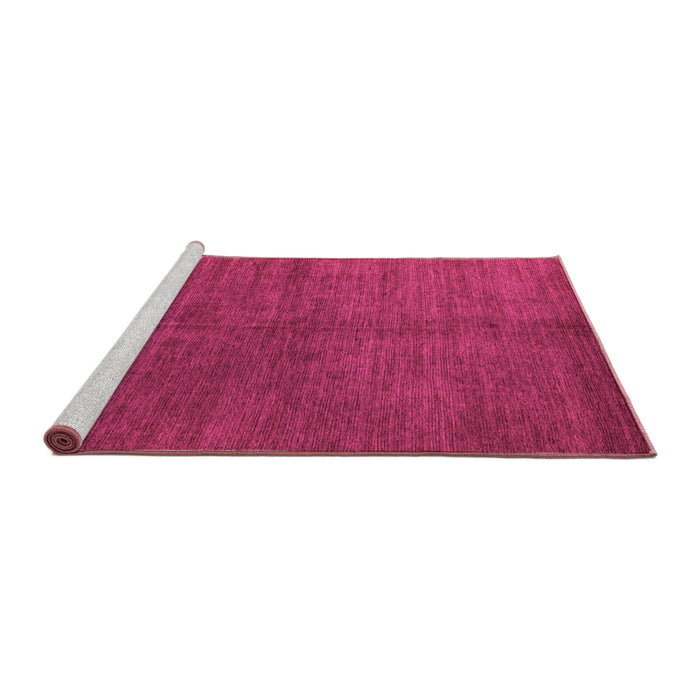 Sideview of Machine Washable Abstract Pink Modern Rug, wshabs4694pnk