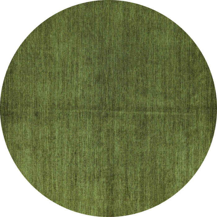 Round Abstract Turquoise Modern Rug, abs4694turq