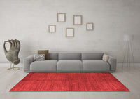 Machine Washable Abstract Red Modern Rug, wshabs4694red