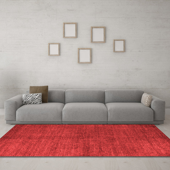 Modern Red Washable Rugs